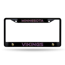 Rico Industries NFL Minnesota Vikings Zwart Chrome Frame 12" x 6" Auto Accessoire