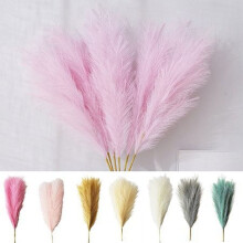 Faux Pampas Grass Stems Large 3PCS