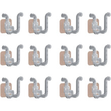 Slipper Rack Wall Mounted 12pcs Transparent 8x7cm