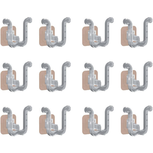 Slipper Rack Wall Mounted 12pcs Transparent 8x7cm