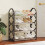 Metal Shoe Rack with Wheels Black 3-Tier 1