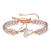 Pulsera curativa de amatista com contas de cristal