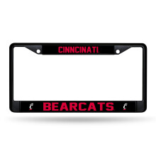 Rico Industries NCAA Cincinnati Bearcats Zwart Chroom Frame met Decals 12" x 6" Auto Accessoire