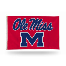 Rico Industries NCAA 3-Foot by 5-Foot Single Sided Banner Flag with Grommets, Mississippi Ole Miss Rebels