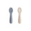 mushie Silicone First Feeding Baby Spoons | 2 Pack (Tradewinds/Shifting Sand) 1