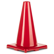 Cône Flexible en Vinyle Rouge 12" Haute Visibilité pour Athlétisme et Distanciation Sociale