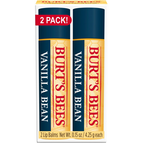 Burts Bees Vanille Bonen Lippenbalsem, 2-Pack, 0.15 Oz.