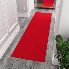 Ottomanson 2' x 10' Flurläufer mit Schaber-Stapel - Extra langlebige rutschfeste Matte für drinnen & draußen