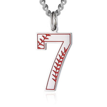 Colgante de béisbol de acero inoxidable para niños, moda al aire libre