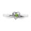 Peridot heart ring in sterling silver 4