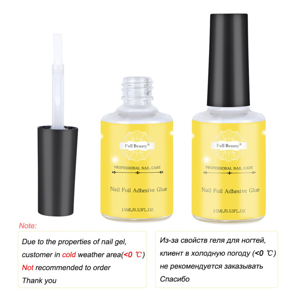 Nail Foil Glue Gel White 15ml