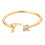 Gold personalized rhinestone initial ring for women 1