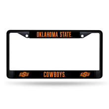 Rico Industries NCAA Oklahoma State Cowboys Zwart Chroom Frame met Plastic Inserts 12" x 6" Auto Accessoire