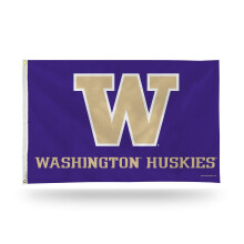 Rico Industries NCAA 3-Foot by 5-Foot Single Sided Banner Flag with Grommets Washington Huskies Team Color One Size