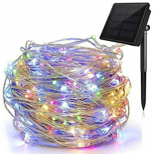 ZOELNIC Solcellelys Varm Hvid 10M 100LED 2