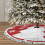 Julgranskjol fransad spets röd 122 cm 3