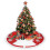 Julgranskjol fransad spets röd 122 cm 4