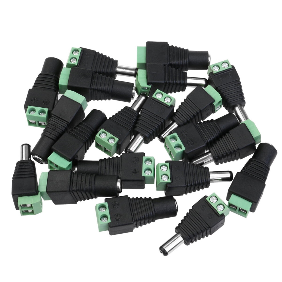 Foxnovo Dc Power Plug Jack Adapters 2.1X5.5mm 10 Pairs 301029276316