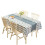 YangJinLian rectangular gingham tablecloth blue waterproof 2