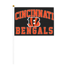 Bengals double-sided hand-waved mini flag 5.5x8.2 in