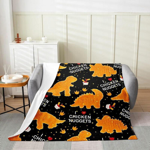 Plüschdecke mit Dinosaurier-Print, 40 x 50 Zoll 1