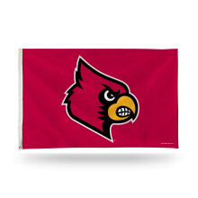Rico Industries NCAA Louisville Cardinals 3-Foot by 5-Foot Single Sided Banner Flag with Grommets