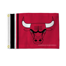 Rico Industries NBA Basketball Chicago Bulls Standard Utility Flag - Double Sided - Great for Boat/Golf Cart/Home ect., 12" x 17"