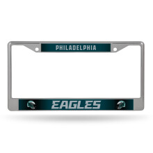 Rico Industries NFL Philadelphia Eagles 12" x 6" Zilveren Chromen Frame Met Decal Inzet