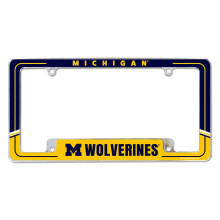 Rico Industries NCAA Michigan Wolverines 12" x 6" Chrome Auto Kentekenplaat Frame