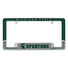Rico Industries NCAA Michigan State Spartans Twee-Ton 12" x 6" Chrome Auto Kentekenplaat Frame