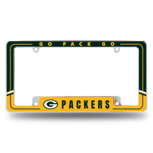 Rico Industries NFL Green Bay Packers 12" x 6" Chrome Auto Nummerplaat Frame