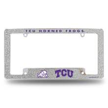 Rico Industries NCAA TCU Horned Frogs - TCU Zilveren Chrome Auto Bling Kentekenplaathouder 12" x 6"