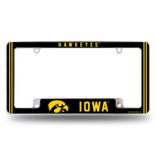 Rico Industries NCAA Iowa Hawkeyes Classic 12" x 6" Chrome Auto Kentekenplaat Frame