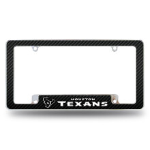 Rico Industries NFL Houston Texans Zwart 12" x 6" Chrome Auto Kentekenplaaklijst