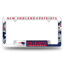 Rico Industries NFL New England Patriots 12" x 6" Chrome Auto Kentekenplaatlijst