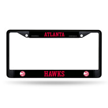 Rico Industries NBA Atlanta Hawks Zwart Chrome Frame met Decal Inserts 12" x 6" Auto Accessoire