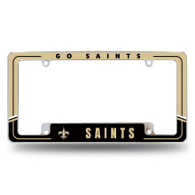 Rico Industries NFL Football New Orleans Saints 12" x 6" Chrome Auto Kentekenplaat Frame