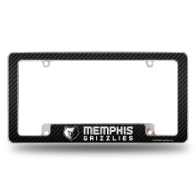 Rico Industries NBA Memphis Grizzlies Carbone Fiber 12" x 6" Chrome Kentekenplaat Frame