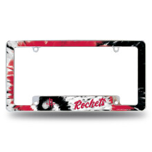 Rico Industries NBA Houston Rockets Tie Dye 30 cm x 15 cm Chrome Auto Kentekenplaathouder