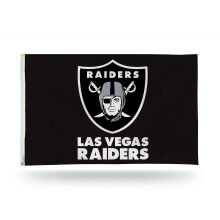 Rico Industries NFL Las Vegas Raiders 3-Foot by 5-Foot Single Sided Banner Flag with Grommets