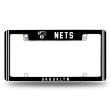 Rico Industries NBA Brooklyn Nets Classic 12" x 6" Chrome Autoplaten Frame voor Auto/Vrachtwagen/SUV