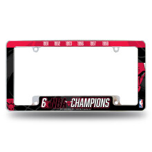 Rico Industries NBA Chicago Bulls 12" x 6" Chrome Auto Kentekenplaat Frame voor Auto/Vrachtwagen/SUV