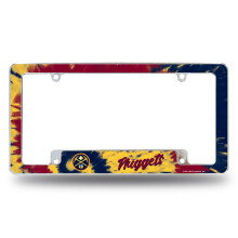 Rico Industries NBA Denver Nuggets Tie Dye 12" x 6" Chrome Auto Kentekenplaat Frame