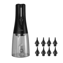 Nettoyeur d'oreilles électrique rechargeable IPX7 avec 3 vitesses de nettoyage du cérumen et 8 embouts de rinçage. Réservoir d'eau de 3