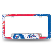 Rico Industries NBA Philadelphia 76ers Tie Dye 12" x 6" Chroom Auto Kentekenplaatlijst