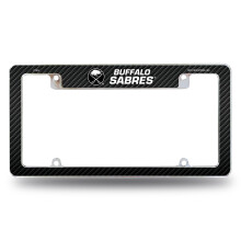 Rico Industries NHL Buffalo Sabres Zwarte 12" x 6" Chrome Autolijstplaat Frame