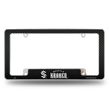 Rico Industries NHL Seattle Kraken Zwart 12" x 6" Chrome Auto Kentekenplaats Frame