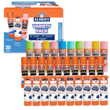 Elmer's Klebestift-Set, mit BlooStick Buddies, lila und duftenden Klebestiften, assortiert, 30 Stück