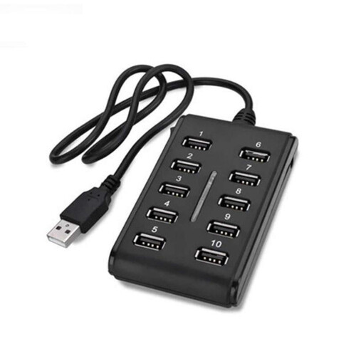 USB 2.0 powered hub 10-port for PC and laptop
