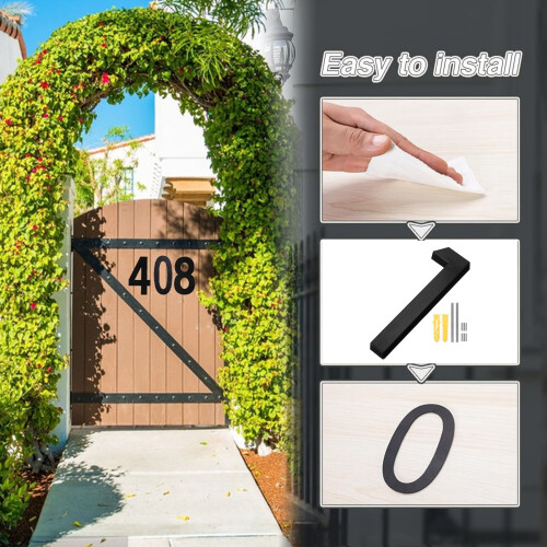 Modern 3D House Numbers Rust-Proof 5 pcs 2